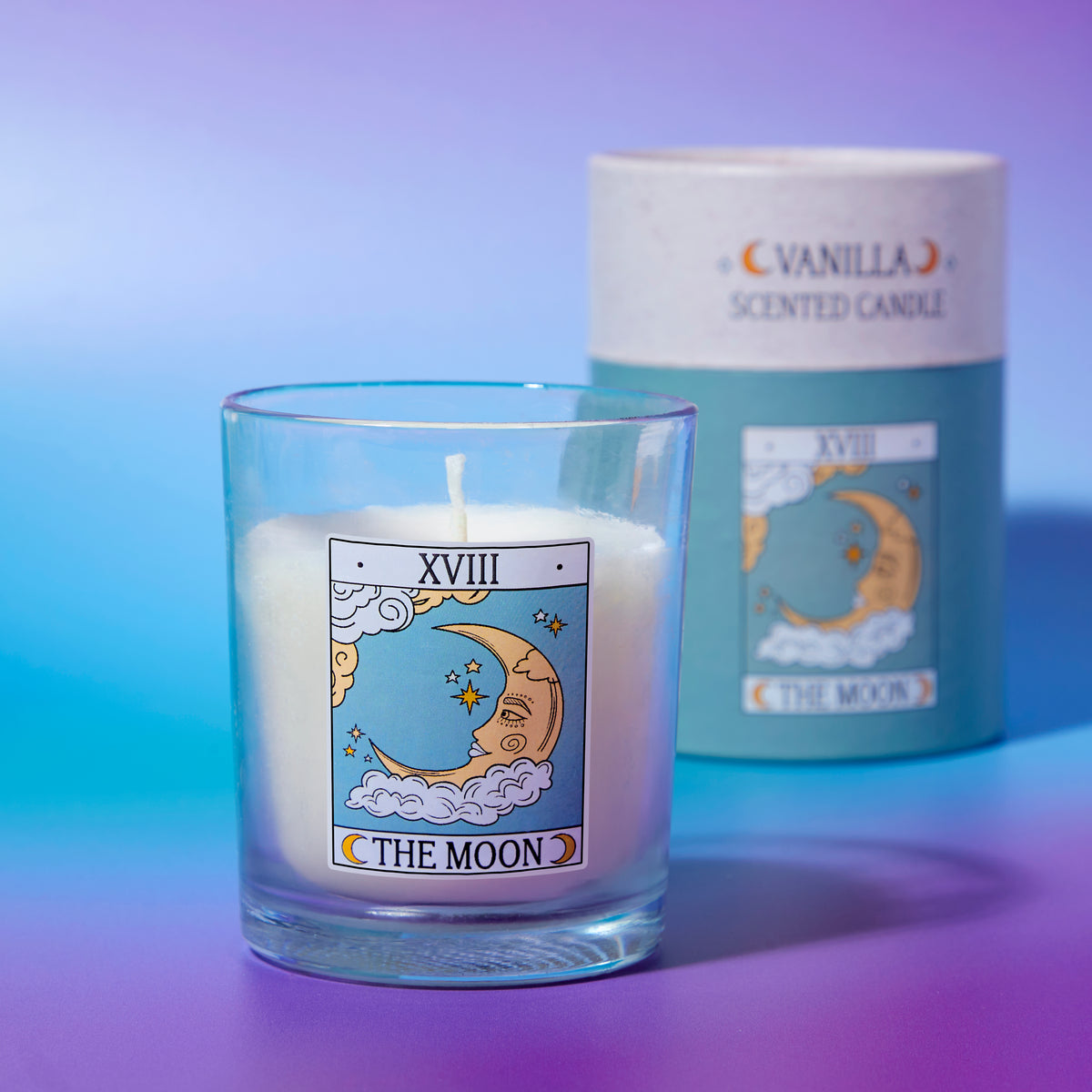 The Moon Vanilla Scented Tarot Card Candle