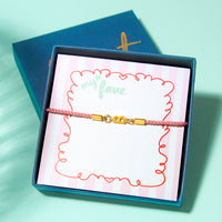 Personalised Bright Cotton And Initial Galentines Bracelet