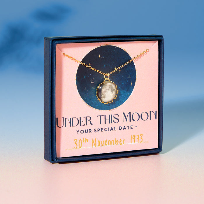Personalised Custom Moon Phase Necklace