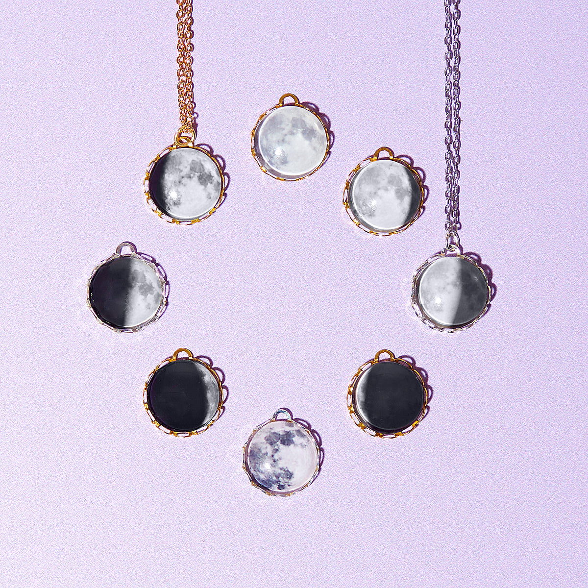 Personalised Custom Moon Phase Necklace