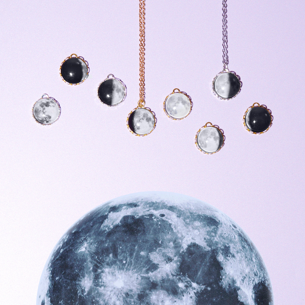 Personalised Custom Moon Phase Necklace