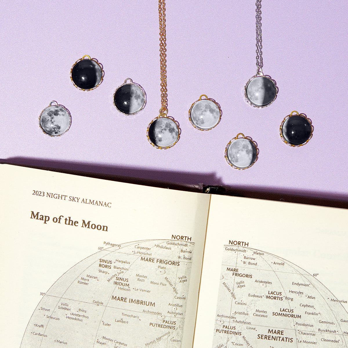 Personalised Custom Moon Phase Necklace