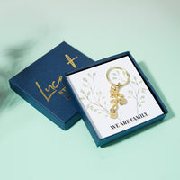 Personalised Family Tree Charm Keyring