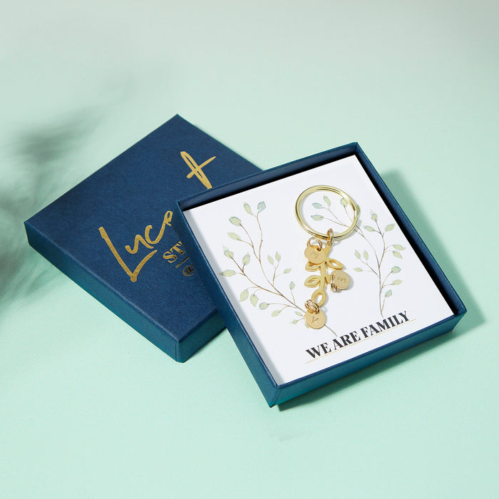 Personalised Family Tree Charm Keyring