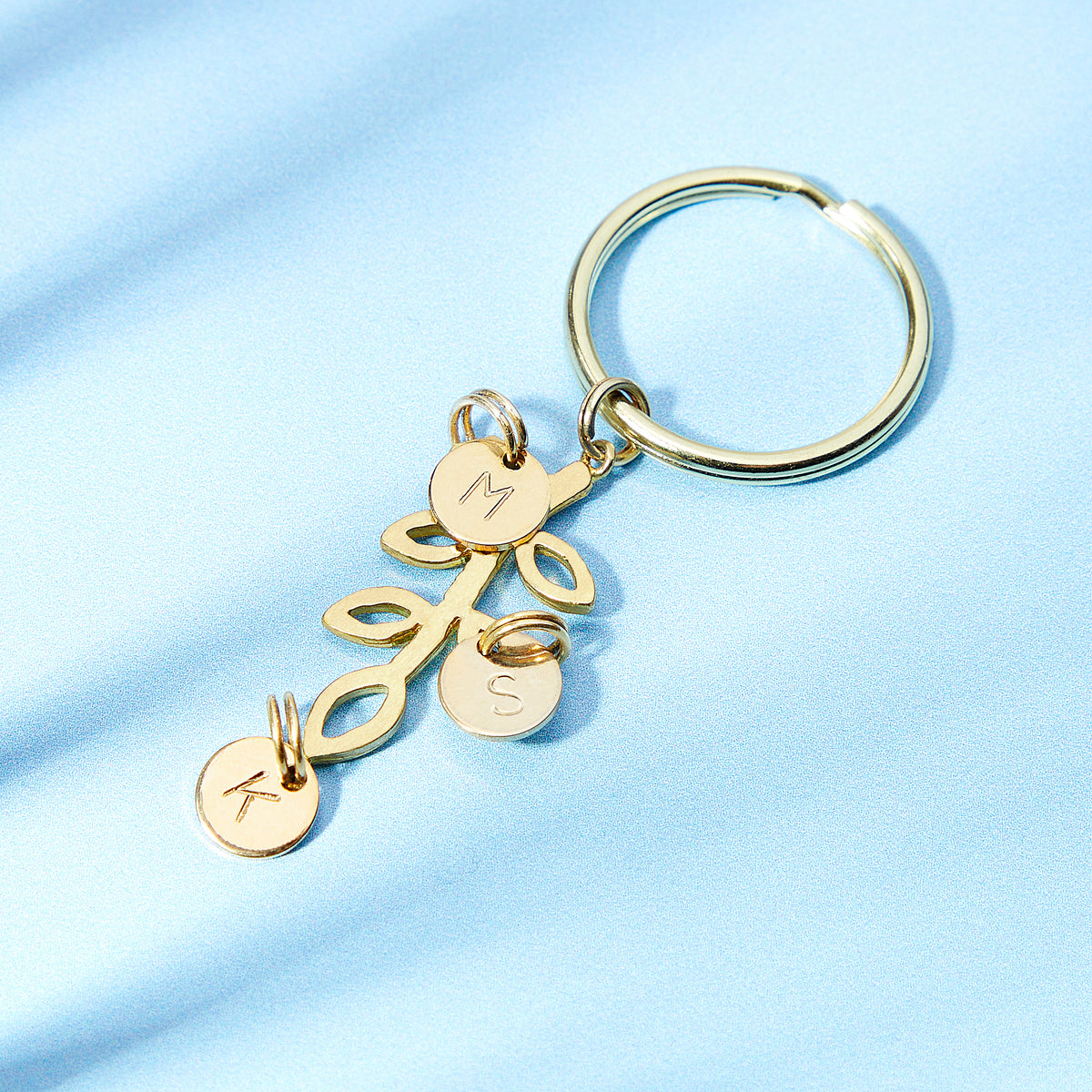 Personalised Family Tree Charm Keyring
