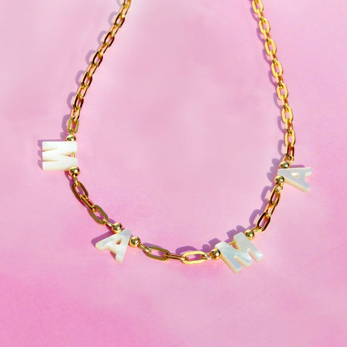 Mother Of Pearl Mama Necklace