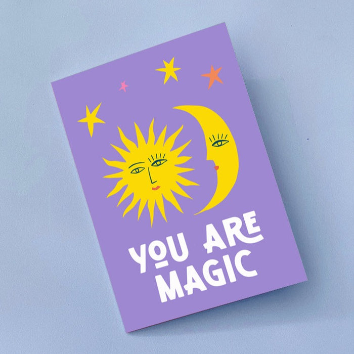 You Are Magic Retro Celestial Card