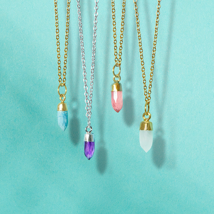 Mini Point Gemstone Necklace