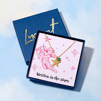 Written In The Stars Initial And Birthstone Valentines Necklace