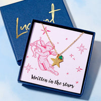 Written In The Stars Initial And Birthstone Valentines Necklace