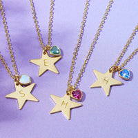 Written In The Stars Initial And Birthstone Valentines Necklace