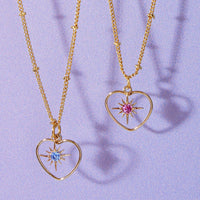 Shot Through The Heart And Birthstone Valentines Necklace