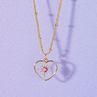 Shot Through The Heart And Birthstone Valentines Necklace