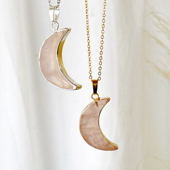 Crescent Moon Gold or Silver Plated Necklace