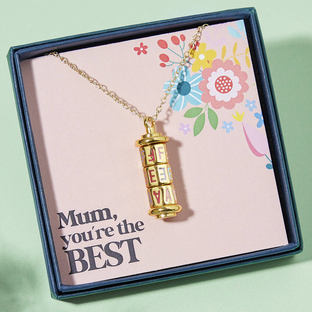 Personalised 360 Degree Gold Plated Initial Necklace