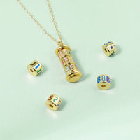 Personalised 360 Degree Gold Plated Initial Necklace