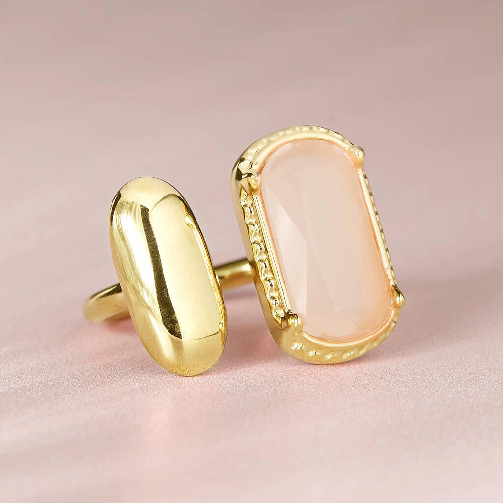 Adjustable Chunky Stone Ring
