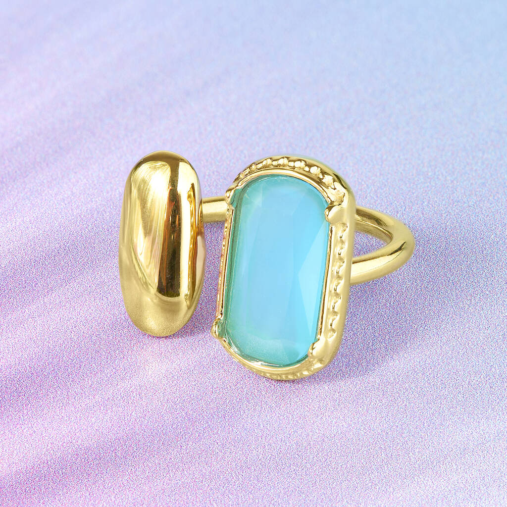 Adjustable Chunky Stone Ring