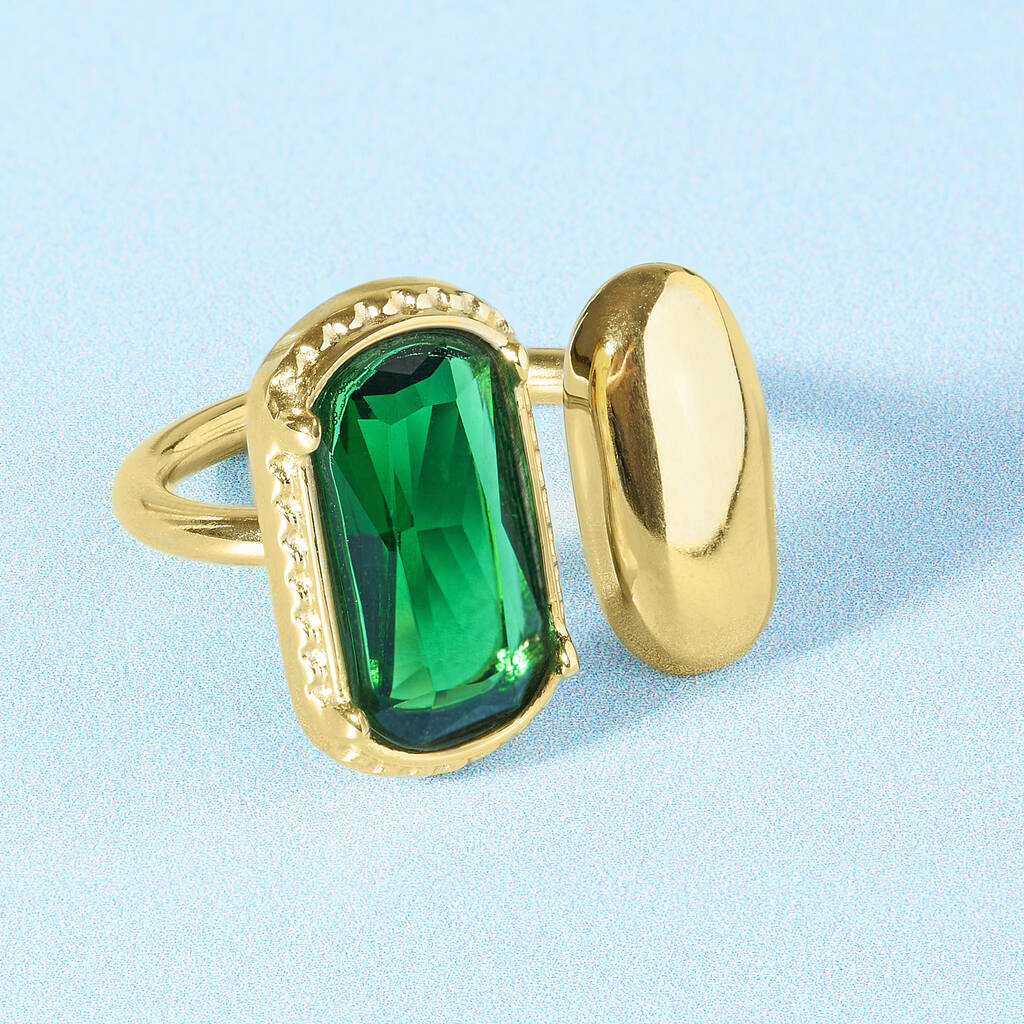 Adjustable Chunky Stone Ring