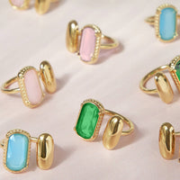 Adjustable Chunky Stone Ring