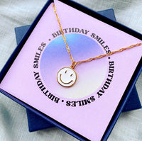 Birthday Smiles Gold Plated Necklace