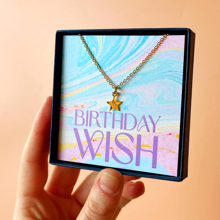 Birthday Wish Personalised Star Necklace