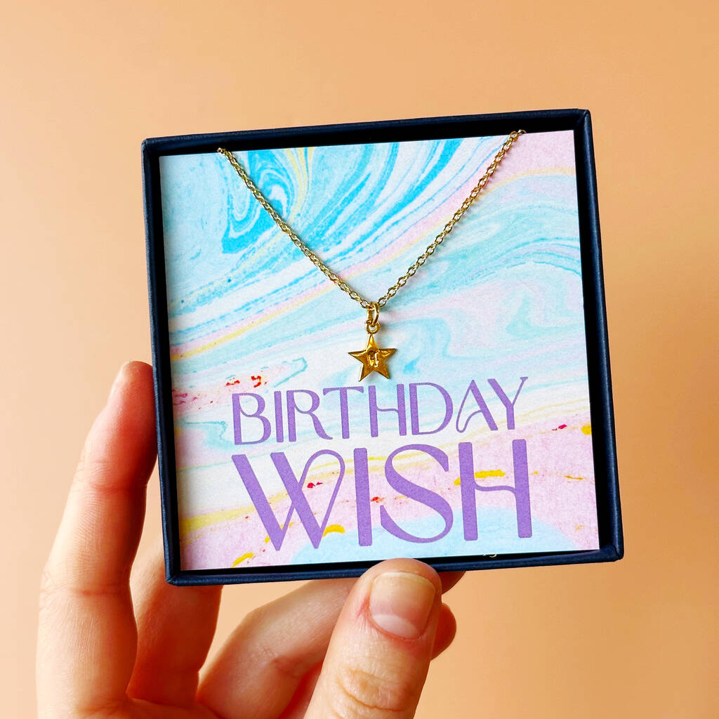 Birthday Wish Personalised Star Necklace