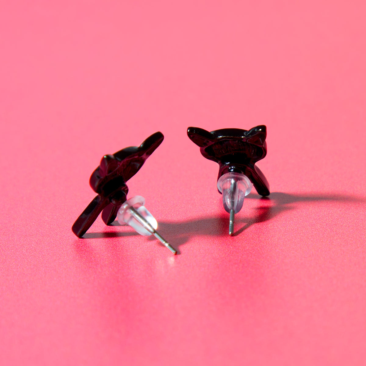 Black Cat Two Way Earrings