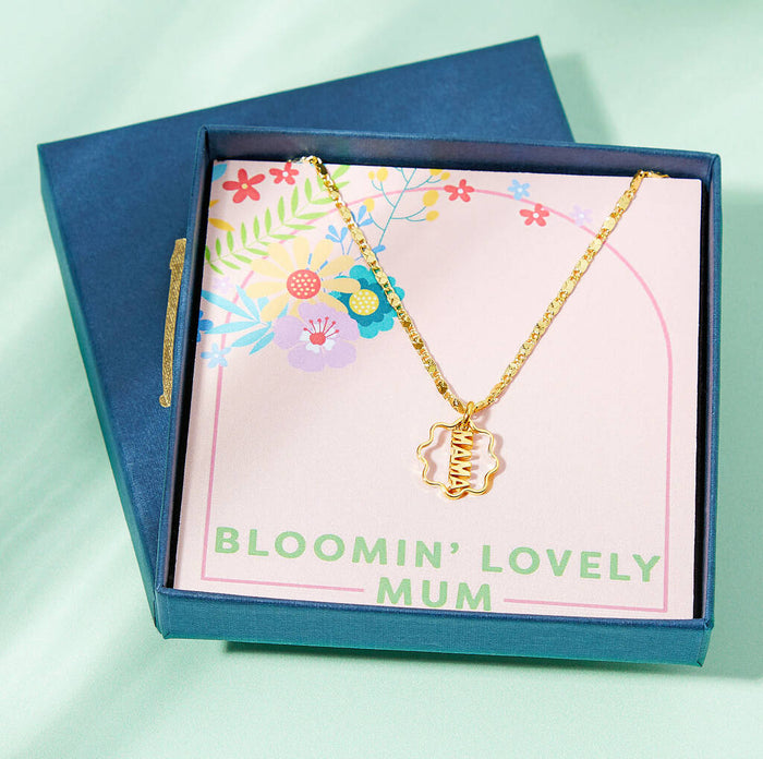 Bloomin' Best Mum Gold Plated Mama Necklace