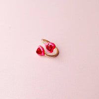 Bright Enamel Heart Ring