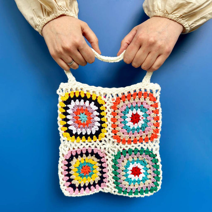 Crochet Knit Mini Shopper Bag