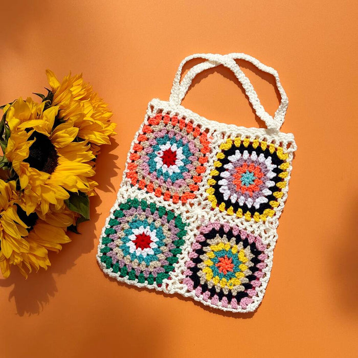 Crochet Knit Mini Shopper Bag