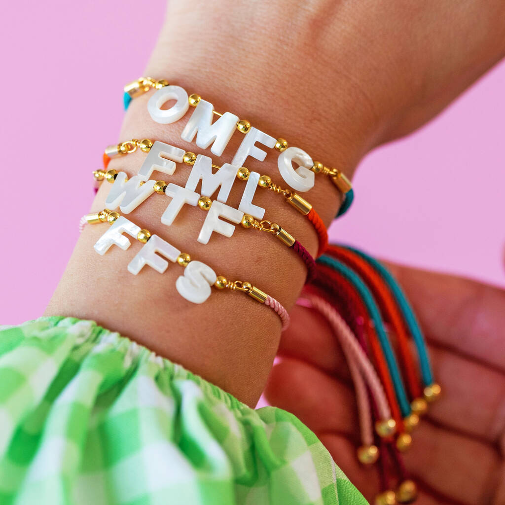 Current Mood: Fml. Swear Acronym Cord Bracelets