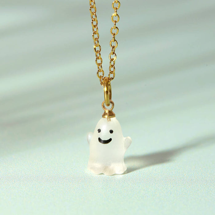 Cute Ghost Gold Plated Necklace