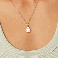 Cute Ghost Gold Plated Necklace