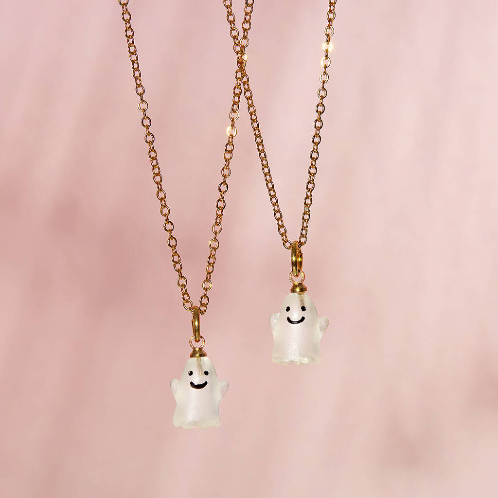 Cute Ghost Gold Plated Necklace