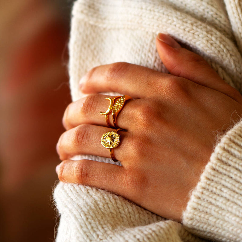 Dainty Celestial Stacking Ring