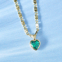 Dainty Heart Birthstone Necklace