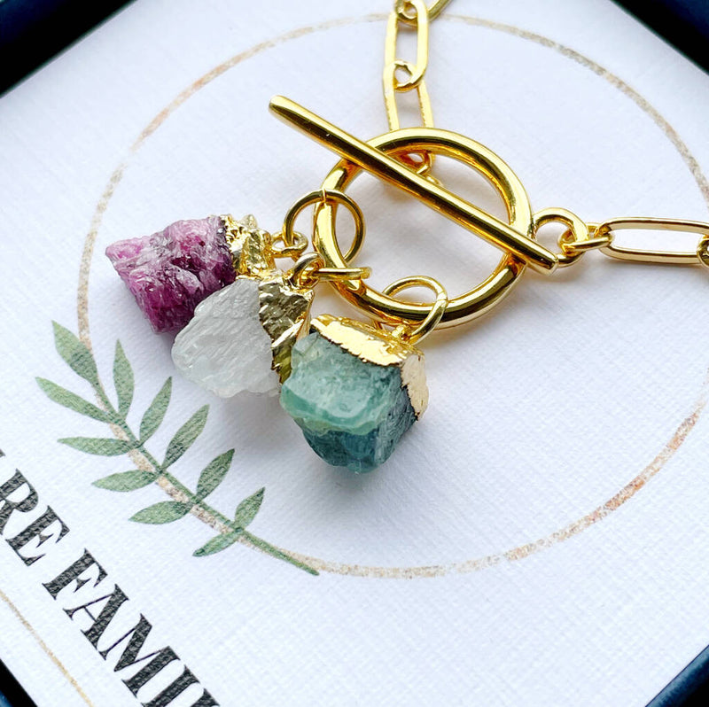 Family Birthstone Gemstone Mother's Day Necklace