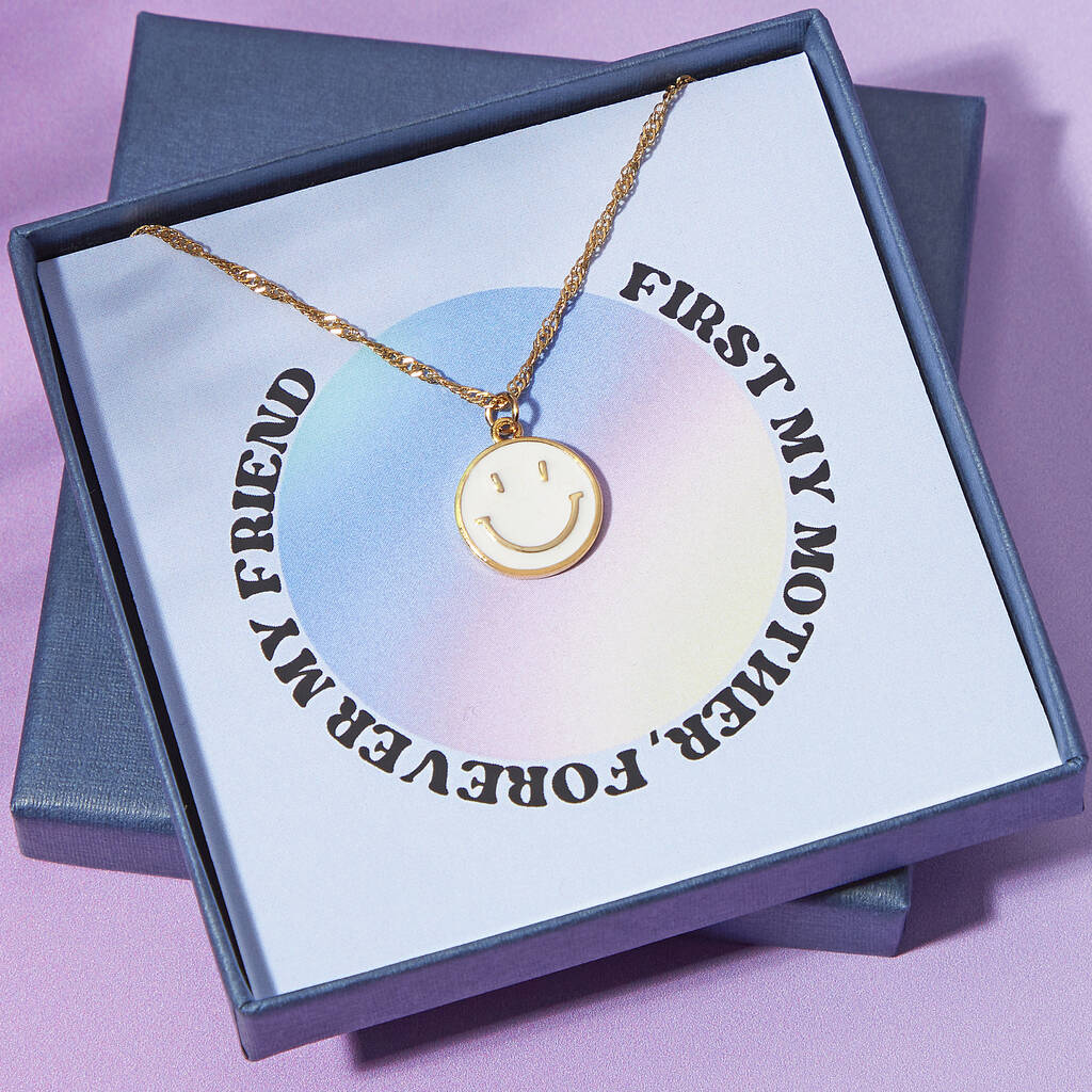 Forever My Friend Smiley Face Mother's Day Necklace