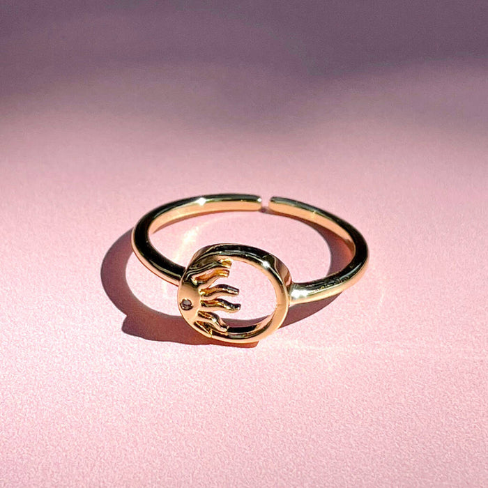 Gold Filled Adjustable Stacking Sun Ring