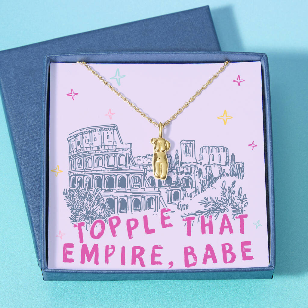 Gold Plated Bust Necklace