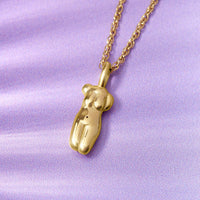 Gold Plated Bust Necklace