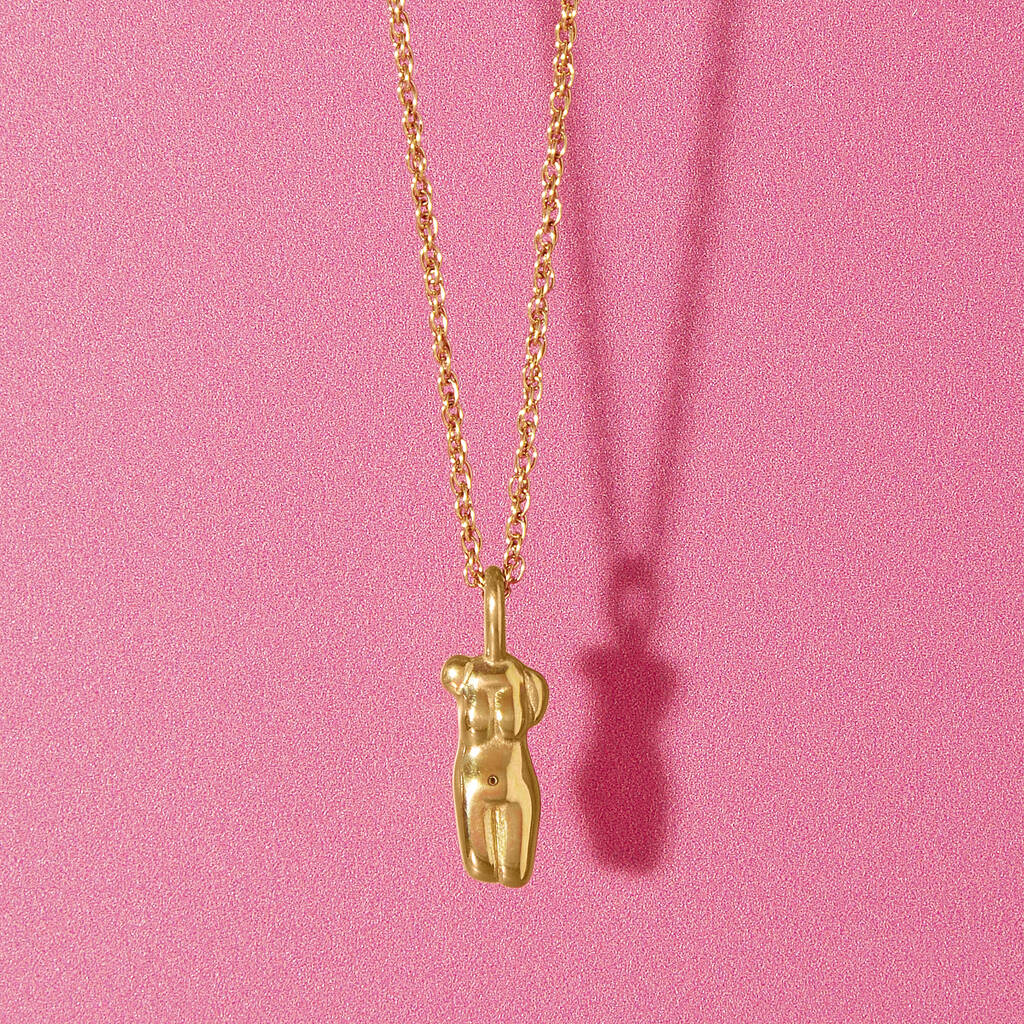 Gold Plated Bust Necklace
