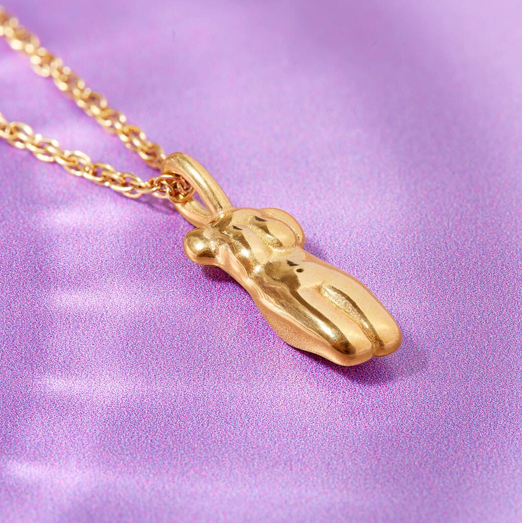 Gold Plated Bust Necklace