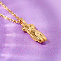 Gold Plated Bust Necklace