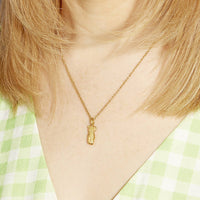 Gold Plated Bust Necklace