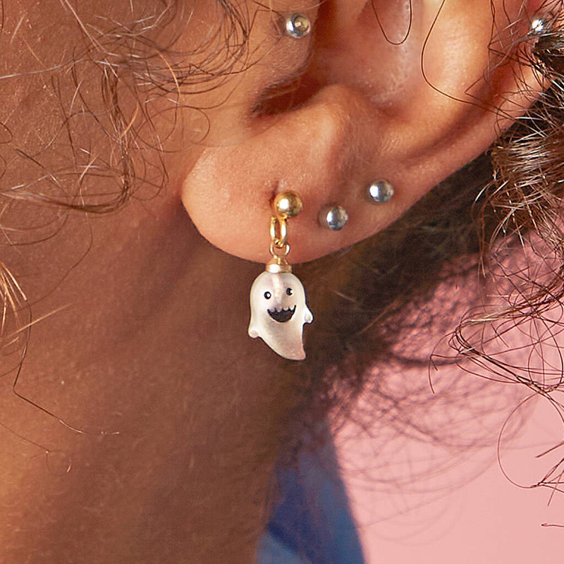 Gold Plated Ghost Earrings