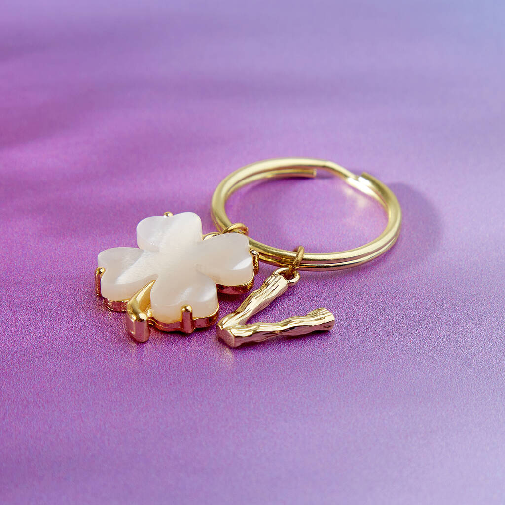 Good Luck Girlie Clover Keyring
