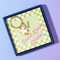 Good Luck Girlie Clover Keyring
